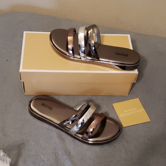 Michael kors keiko slide sanals new w box size 8 m - Picture 4 of 8